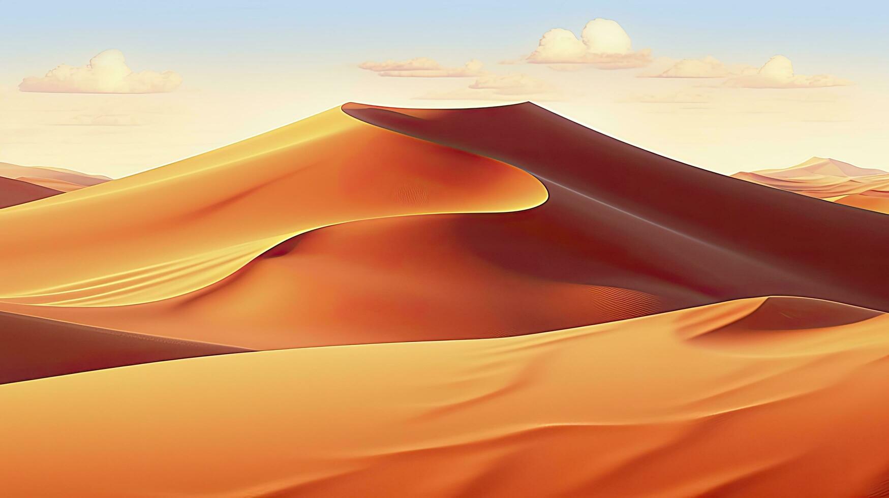 AI generated Desert with magical sands and dunes as inspiration for exotic adventures in dry climates.  AI Generated. photo