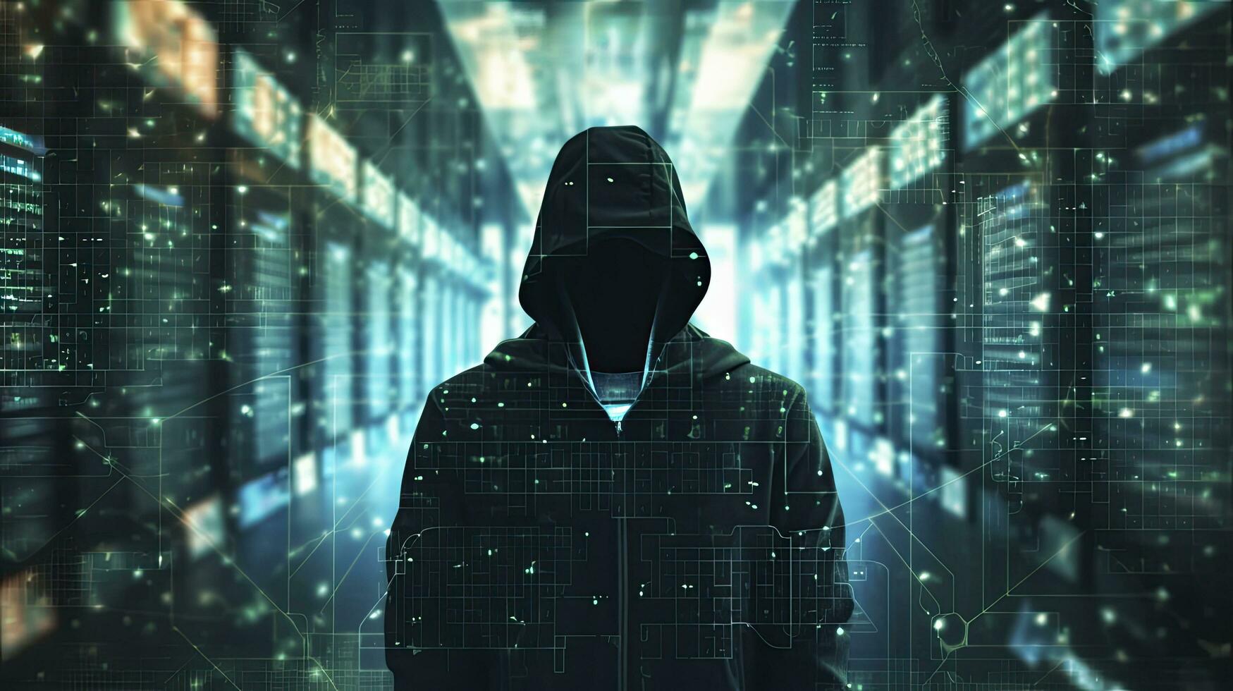 AI generated Unveiling the Anonymous Hacker. Digital Intrigue, Invisible Threats. AI Generated photo