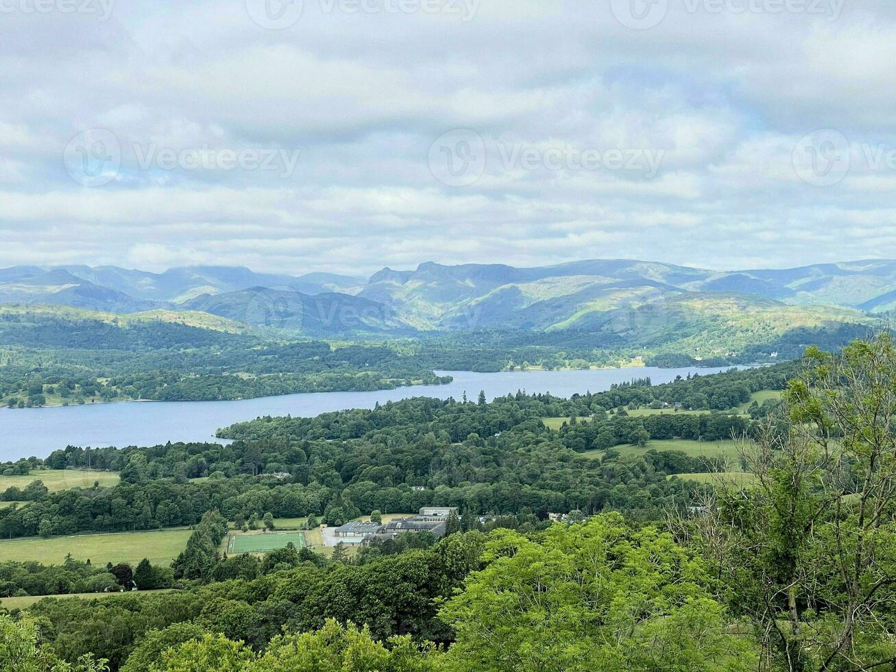 A view of the Lake District at Orrest Head near Windermere photo