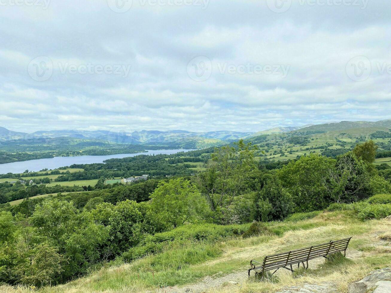 A view of the Lake District at Orrest Head near Windermere photo
