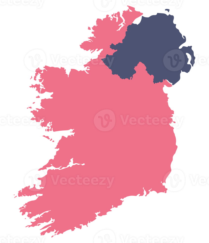 Ireland and Northern Ireland map. Map of Ireland Island Map png