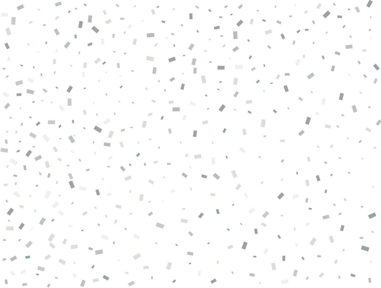 Luxury silver Rectangular glitter confetti background. White festive texture. vector