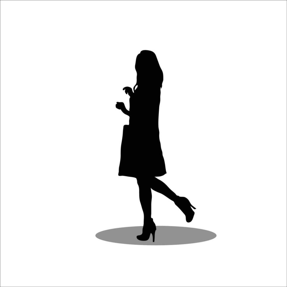 Woman silhouette stock vector illustration