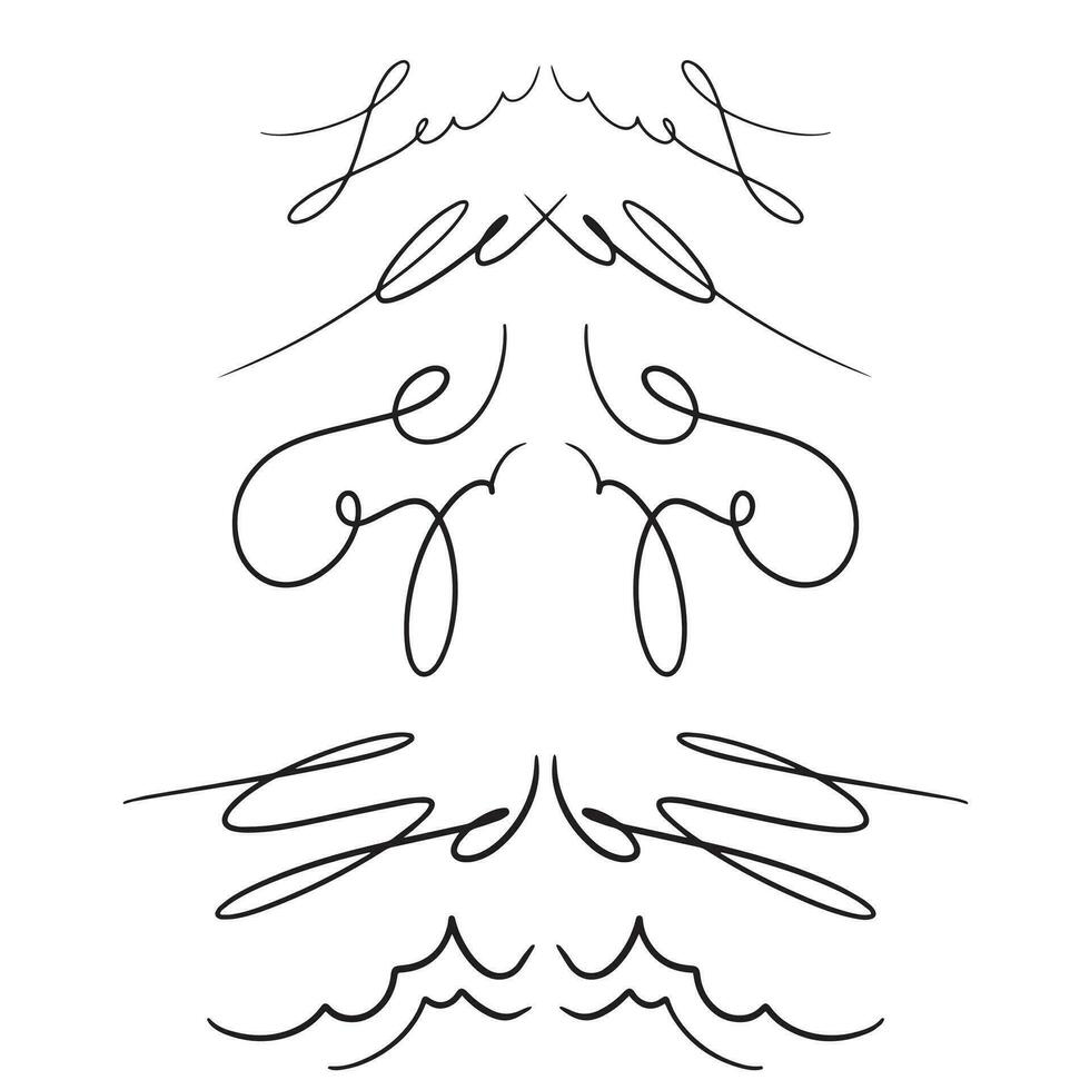 text delimiters collection, ornamental elements vector