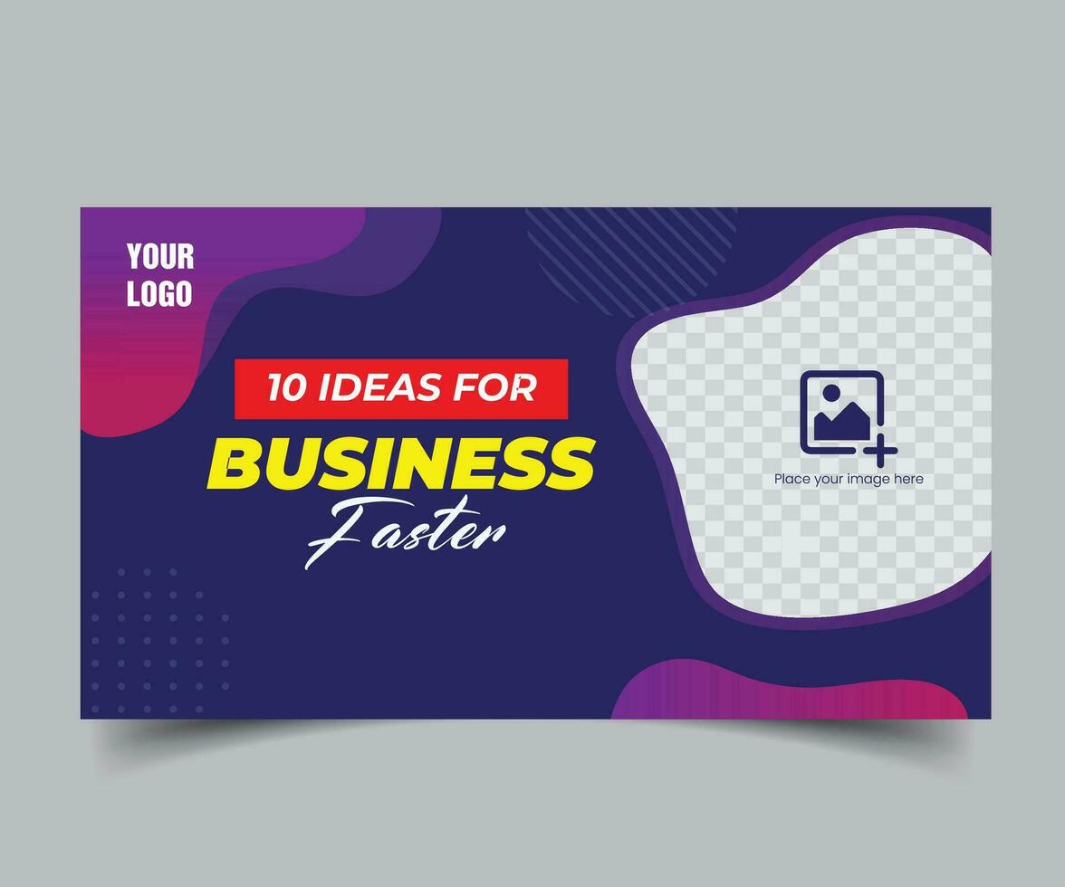 online business youtube thumbnail template design. products review video thumbnail, Vector youtube thumbnail template design, vector youtube video thumbnail cover design.