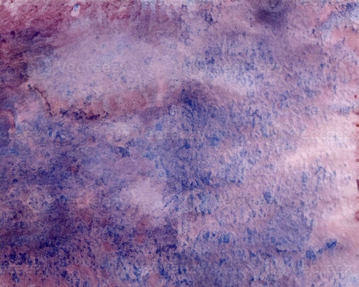 Abstract hand painted violet blue, purple watercolor on textured background photo