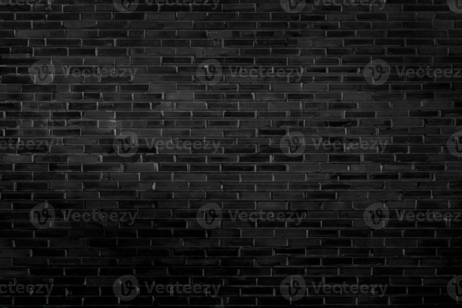 Abstract black brick wall pattern background and black backdrop, Blank copy space. photo