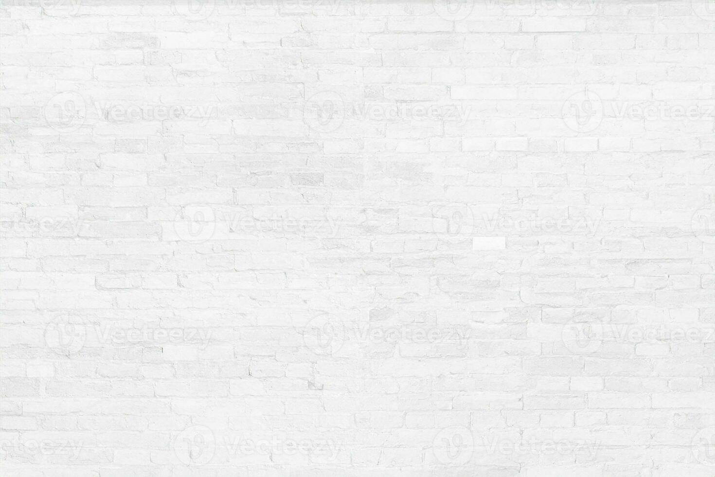 Old white brick wall texture background. photo