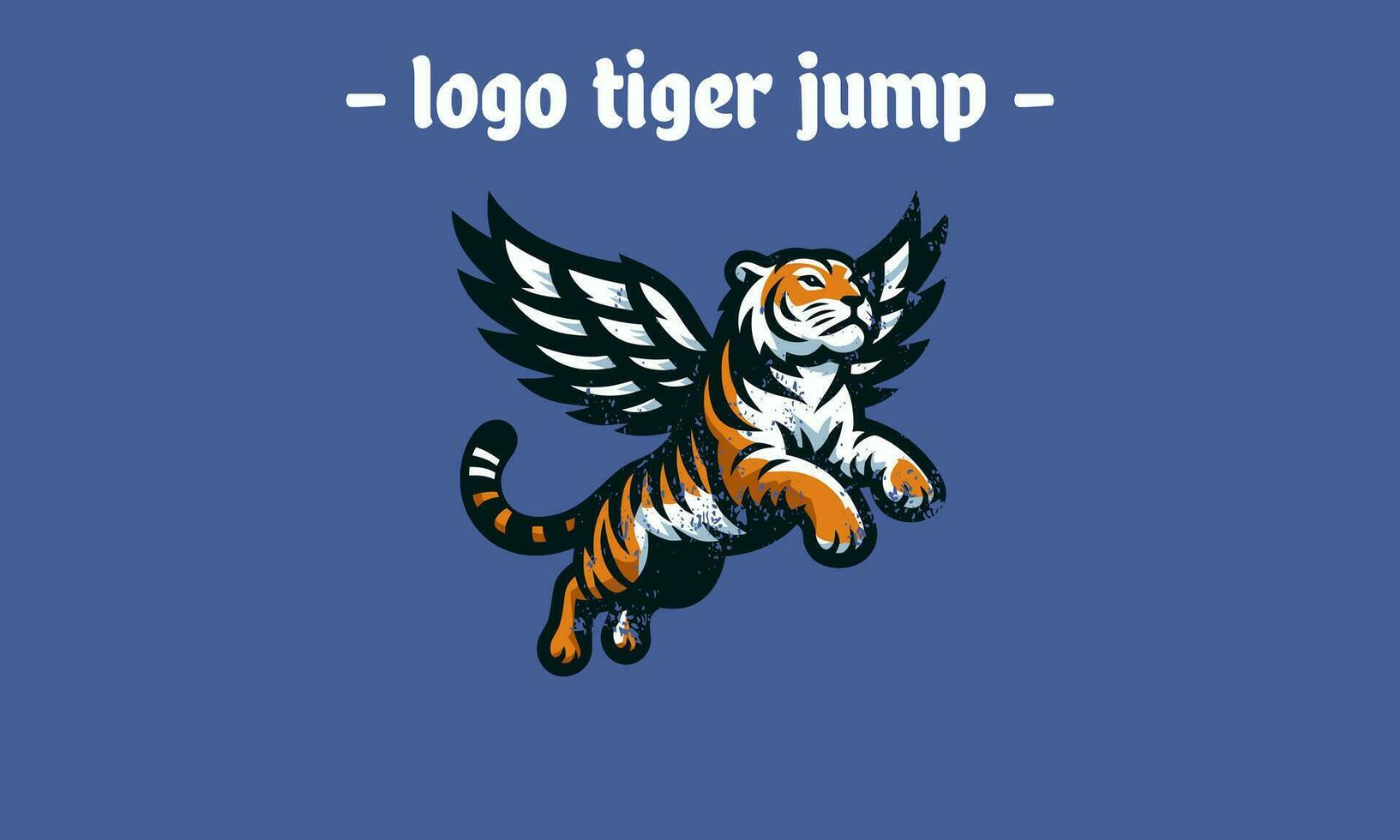 tiger with wings vector mascot design