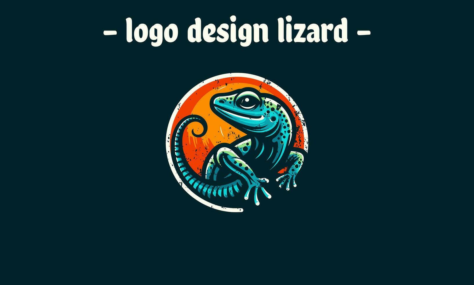 lagartija vistoso vector ilustración mascota diseño
