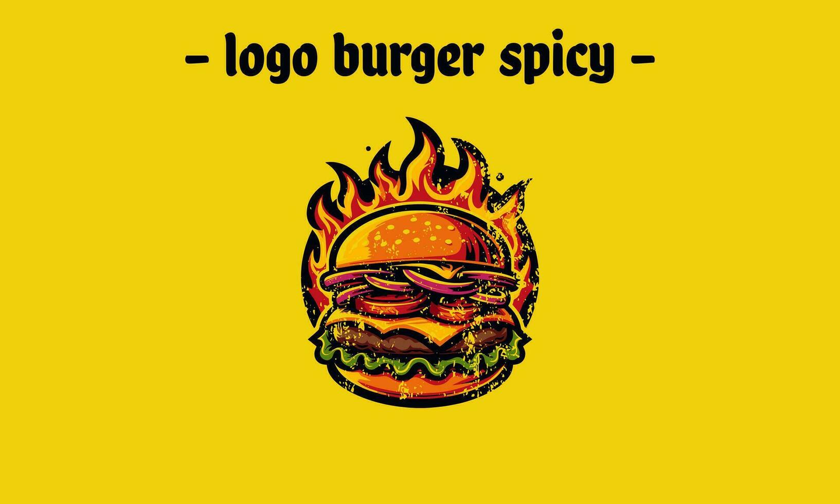 burger spicy vector illustration mascot design