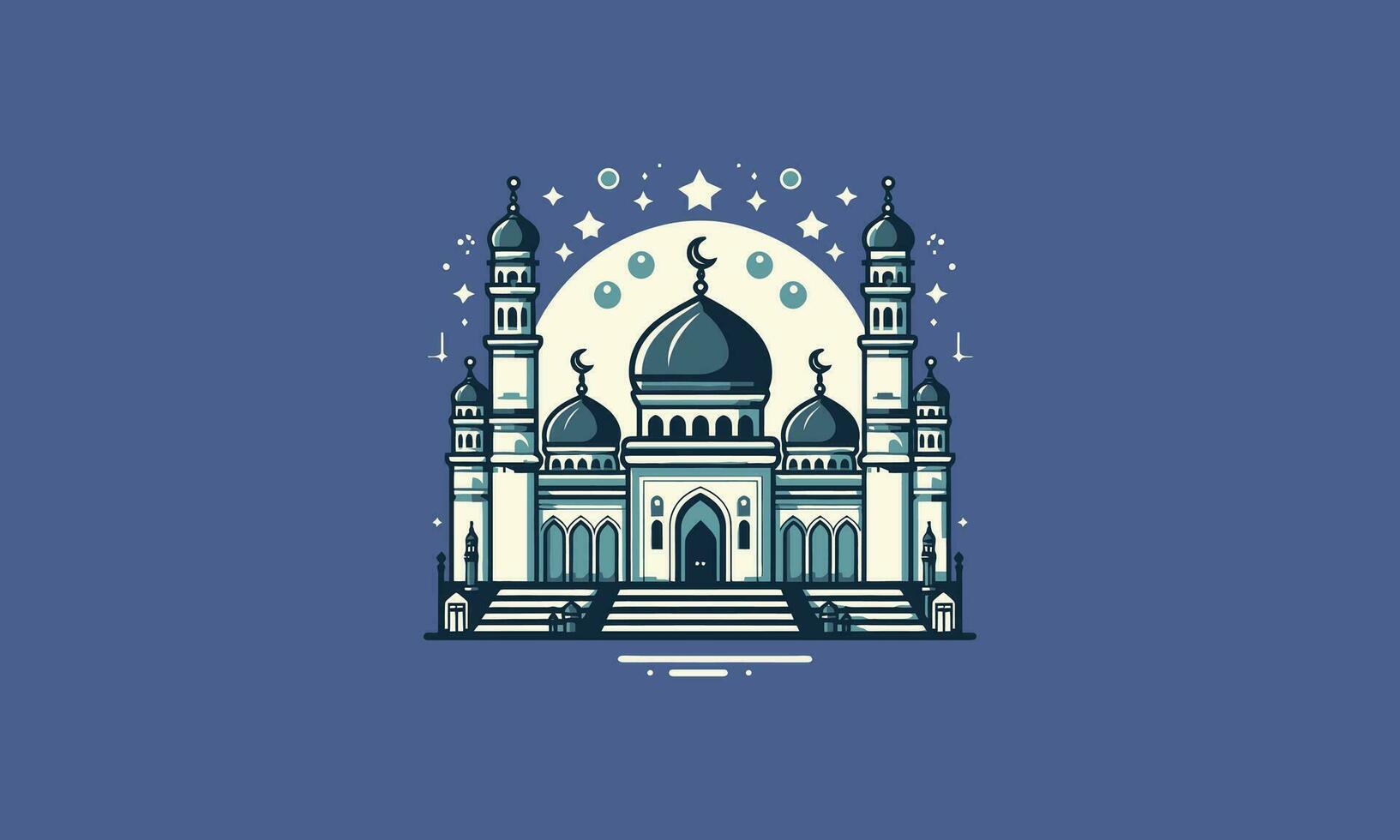 mezquita vector ilustración plano diseño