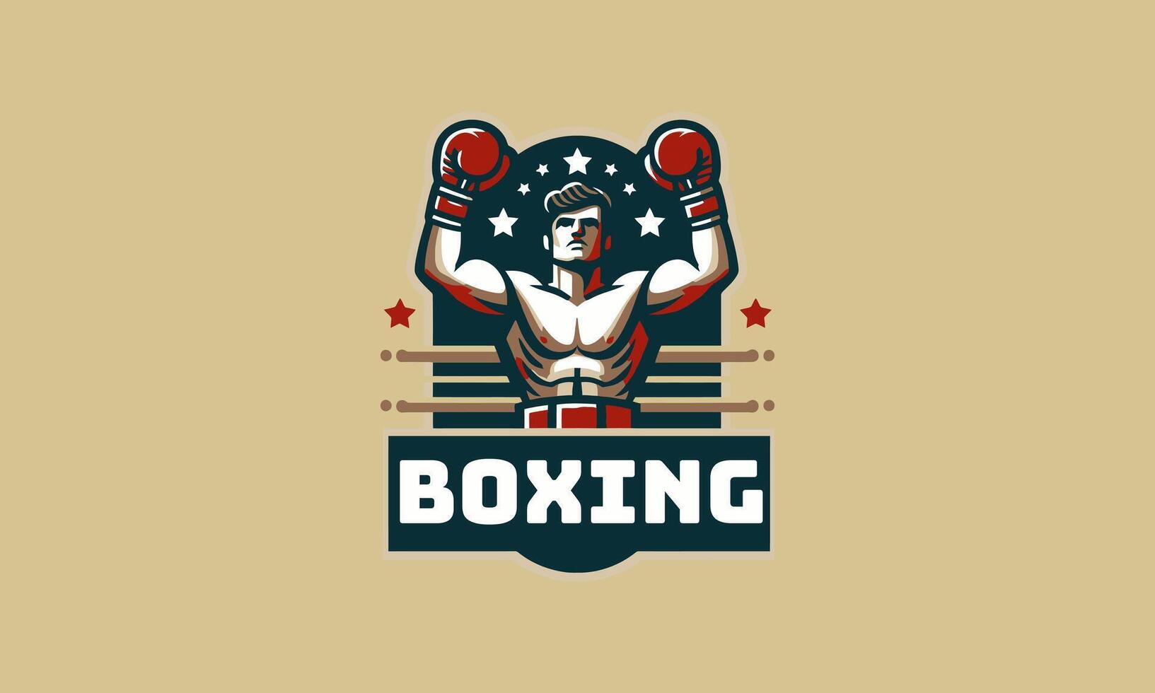 logo design of boxing vector flat design