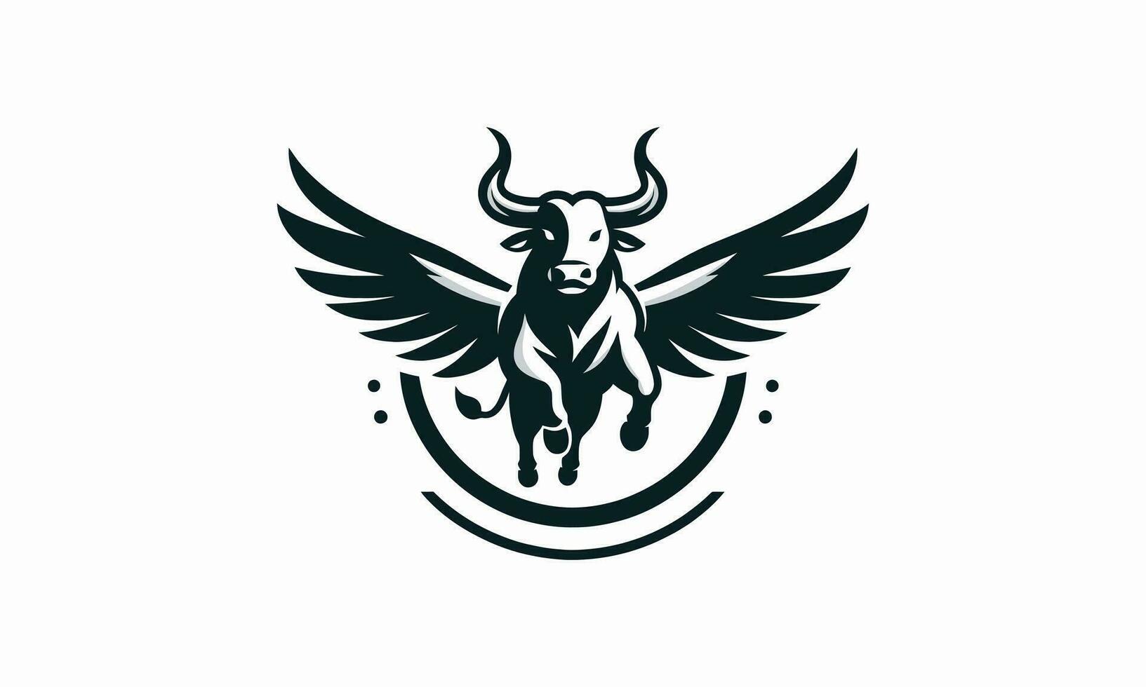 volador toro vector ilustración logo diseño