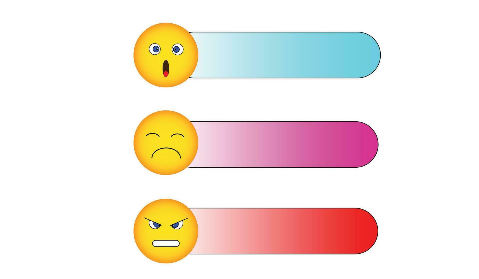 en y apagado cambiar botones con emoticones vector