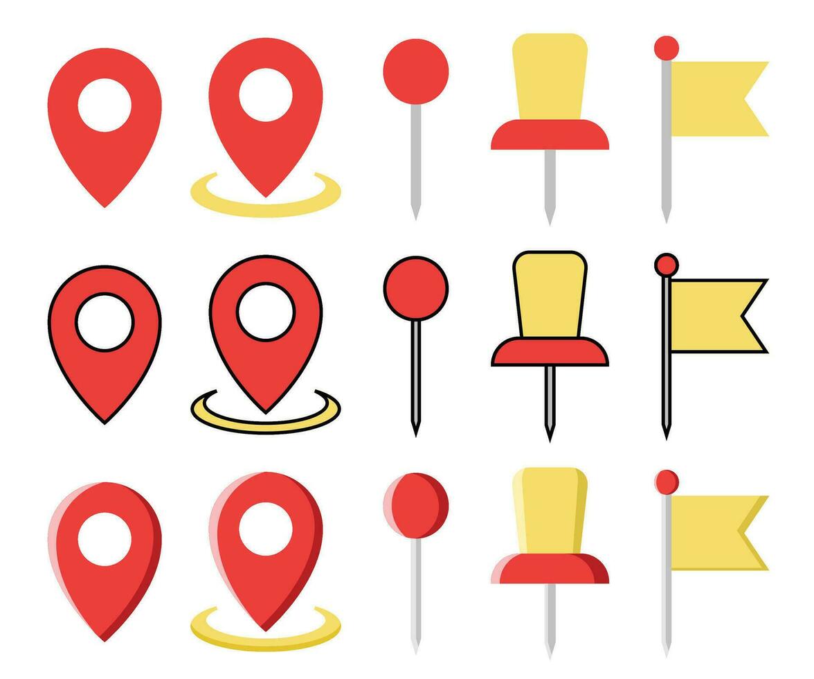 Pin location illustration vector