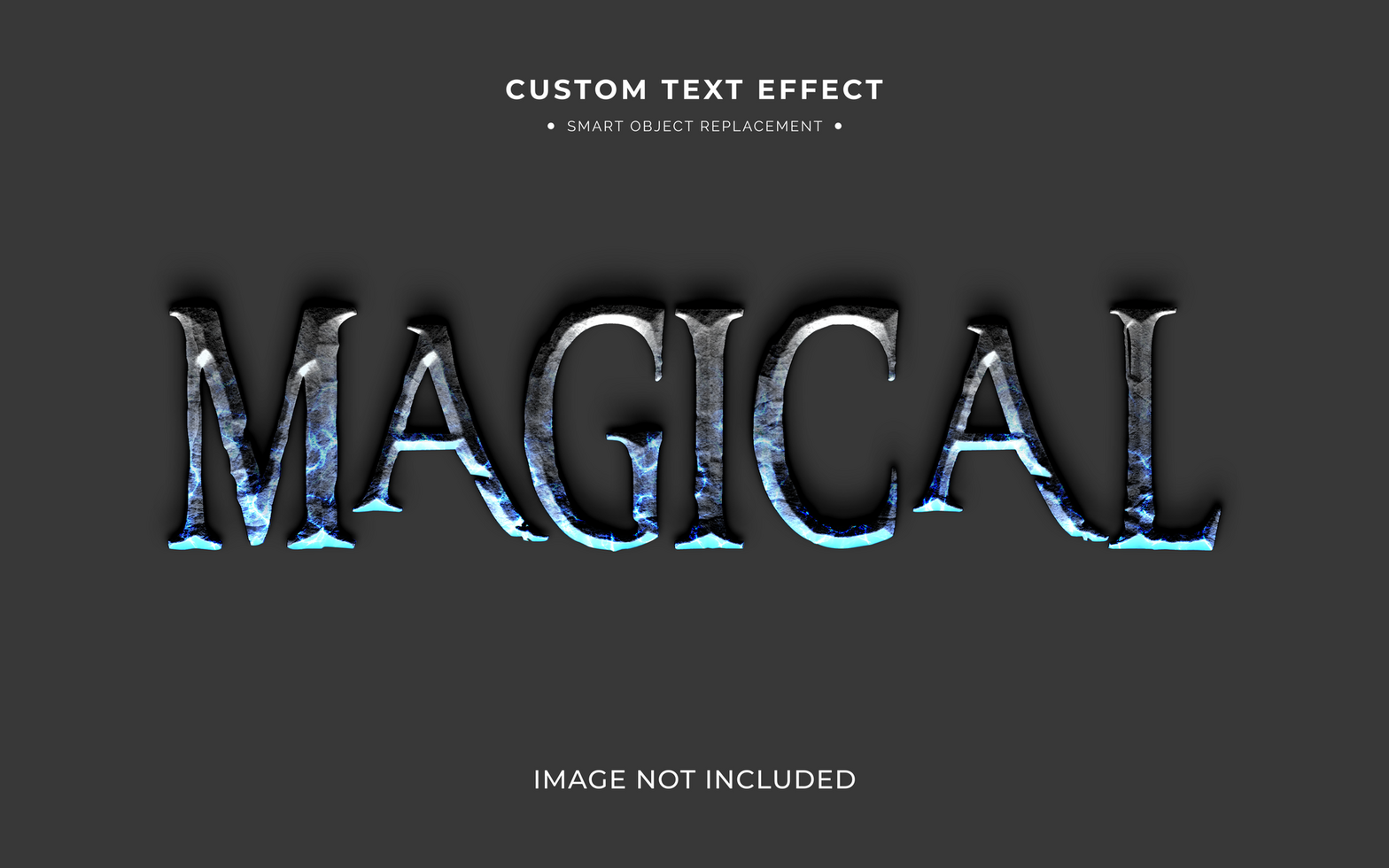 medeltida 3d text stil effekt psd