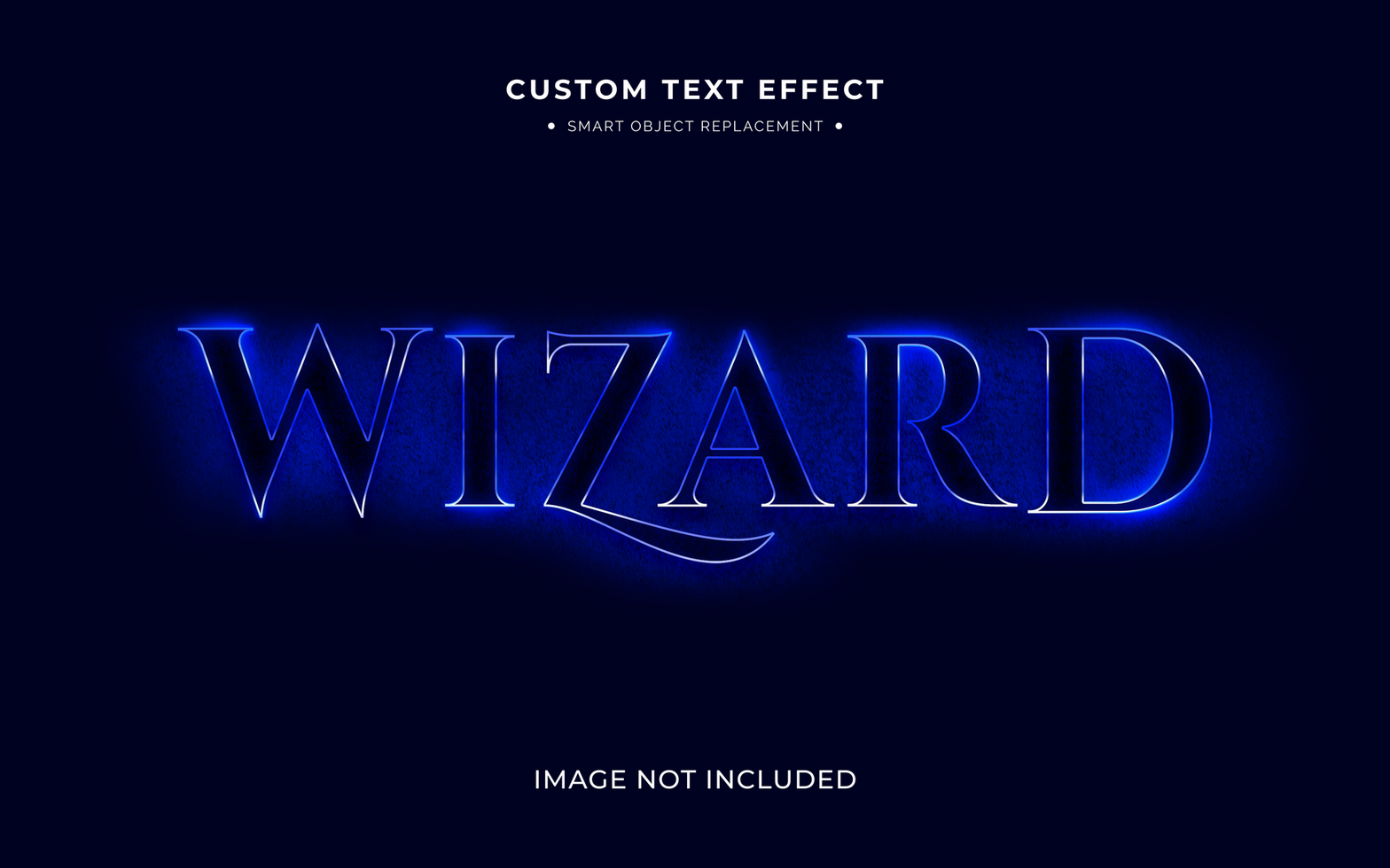 Wizard 3d text style effect psd