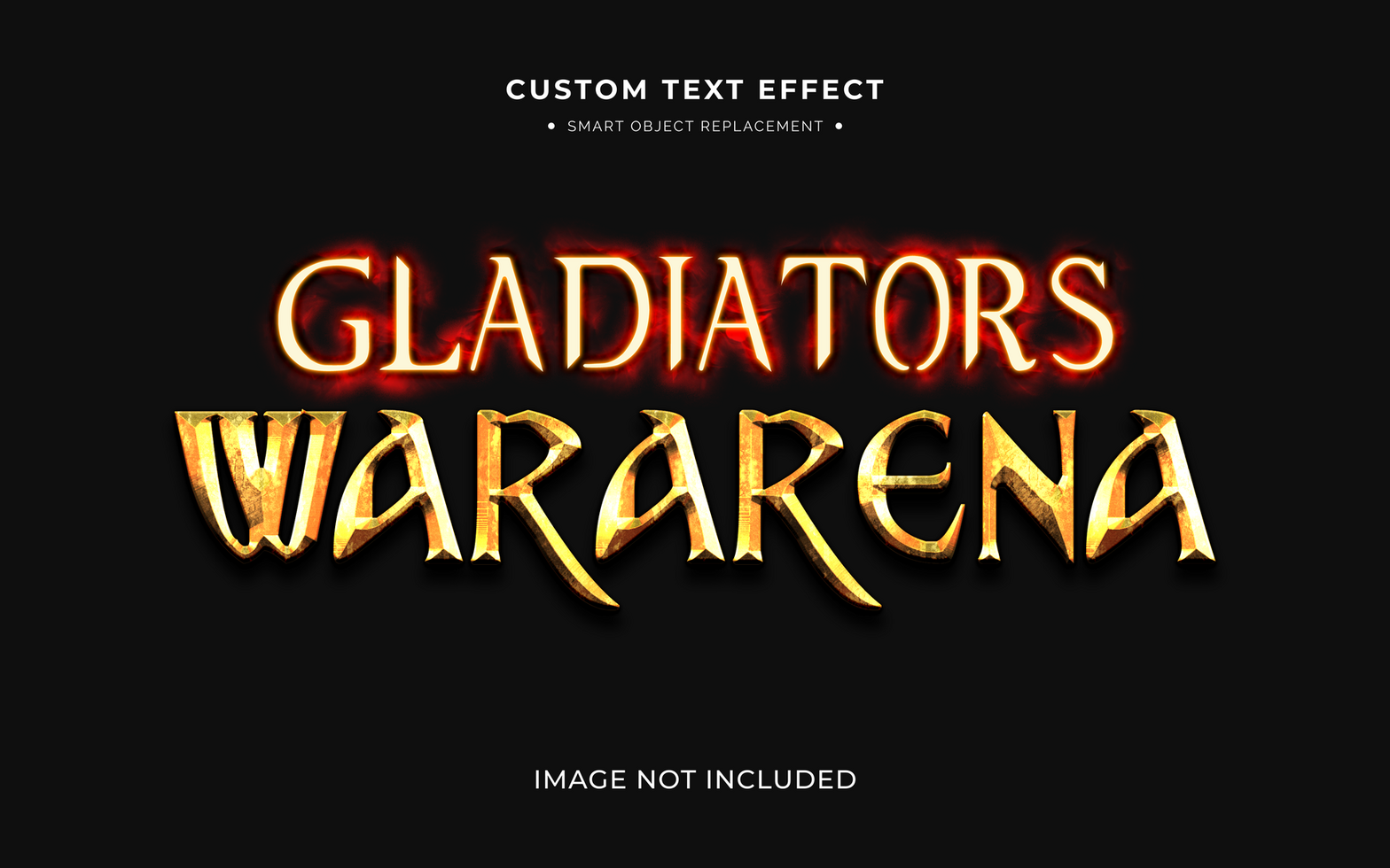 Action 3d text style effect psd