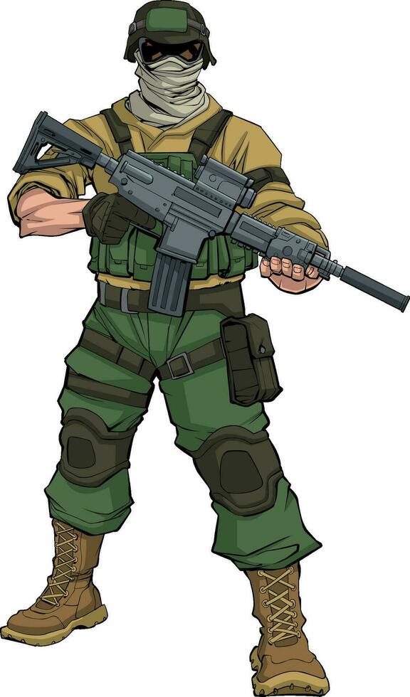 Soldier on Patrol vector