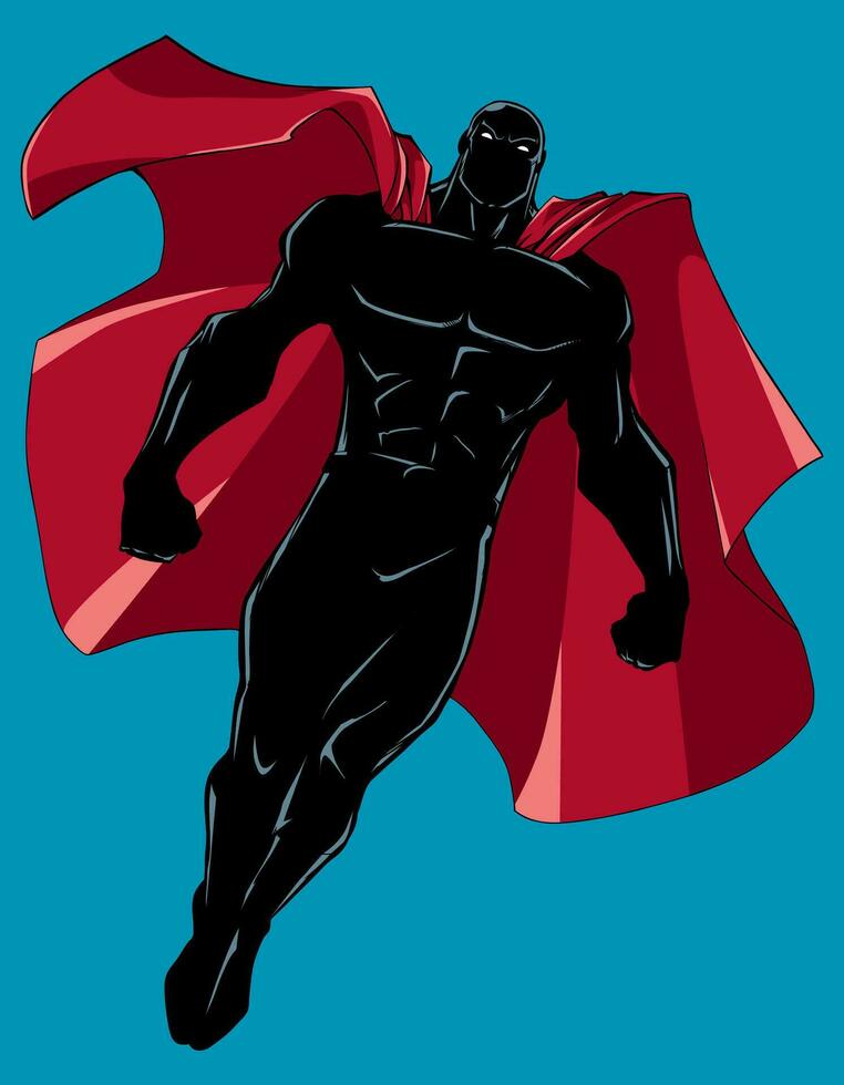 Superhero Flying Silhouette 6 vector