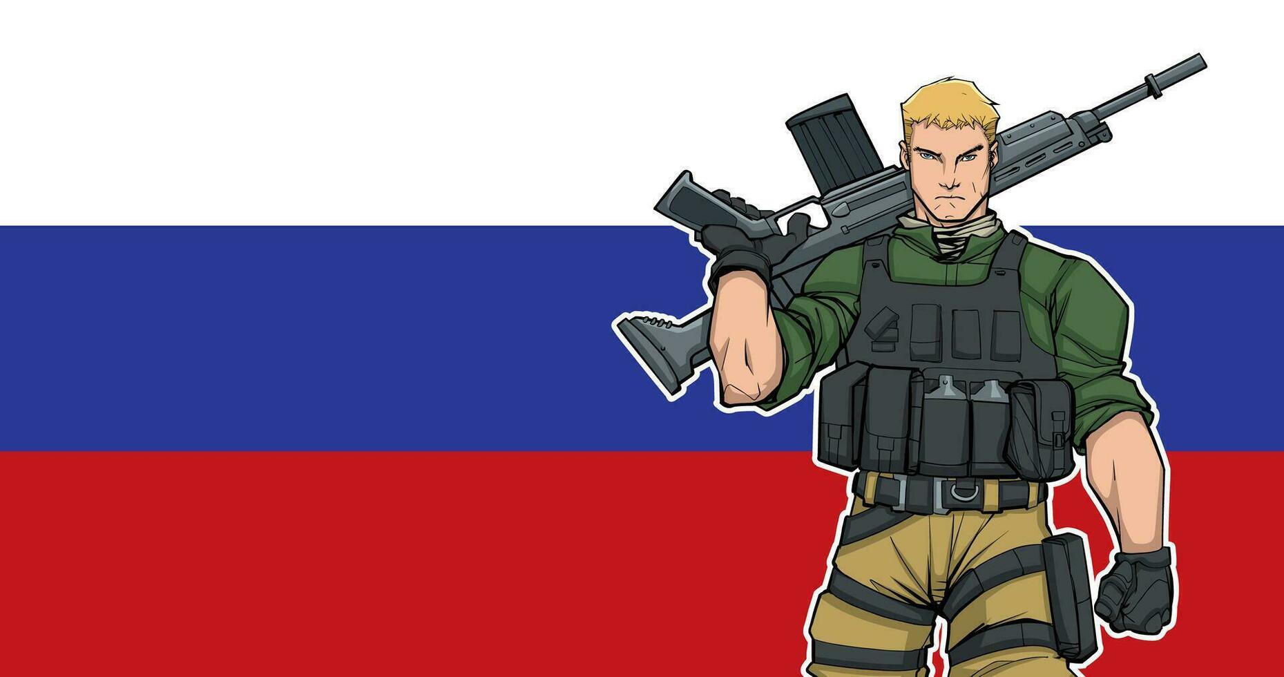 Russian Soldier Background vector