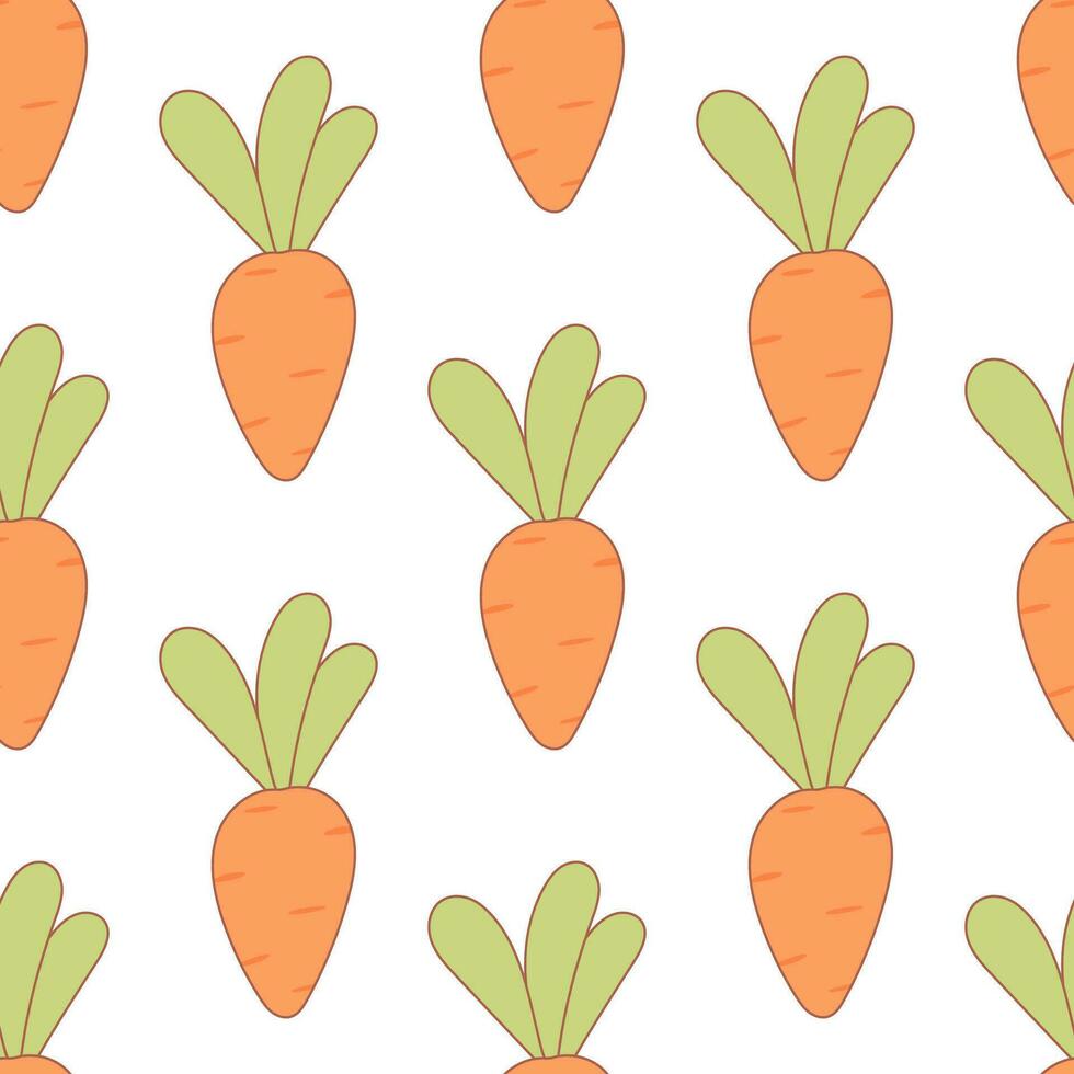 easter carrot vegetable food colored pattern texti vector