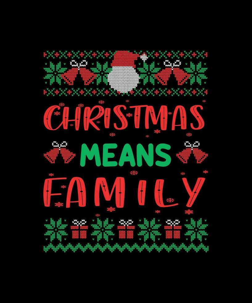 Christmas T-shirt Design vector