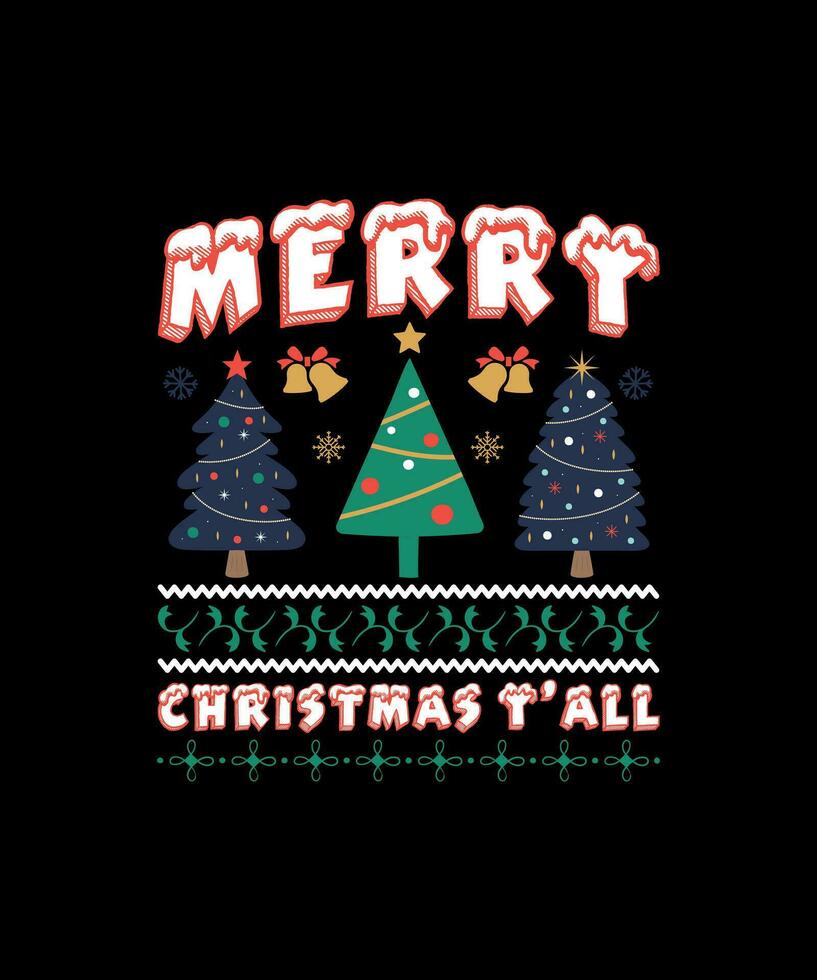 Christmas T-shirt Design vector