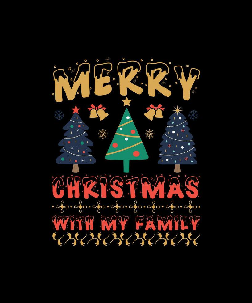 Christmas T-shirt Design vector
