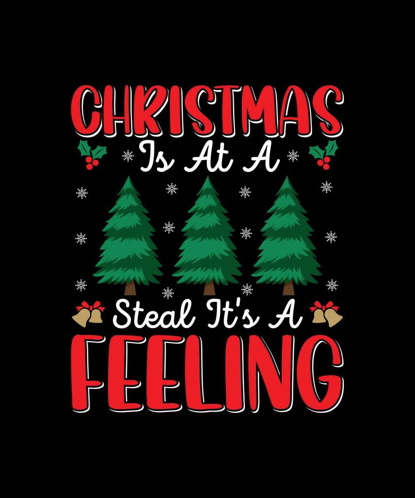 Christmas T-shirt Design vector
