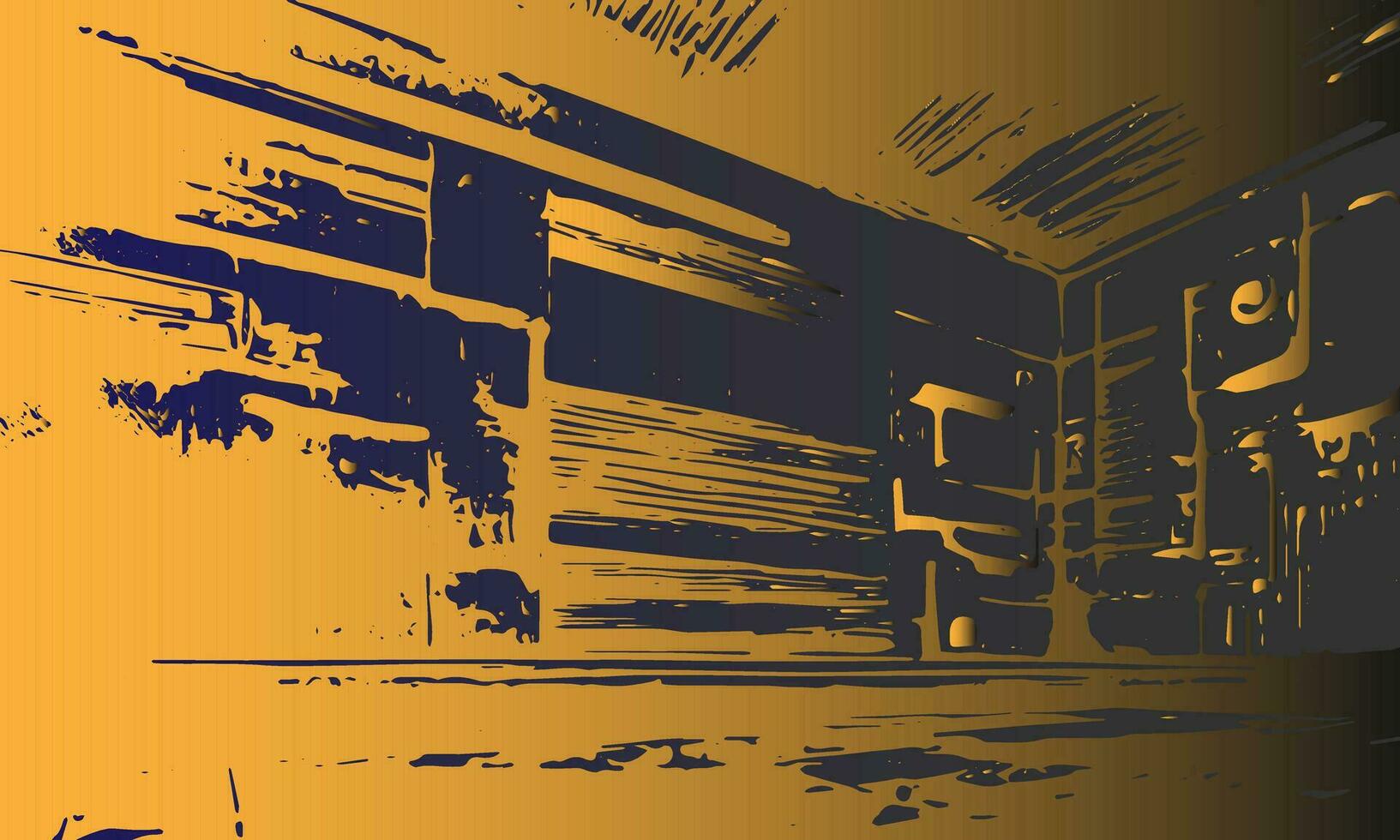 a room with a door and a window vector