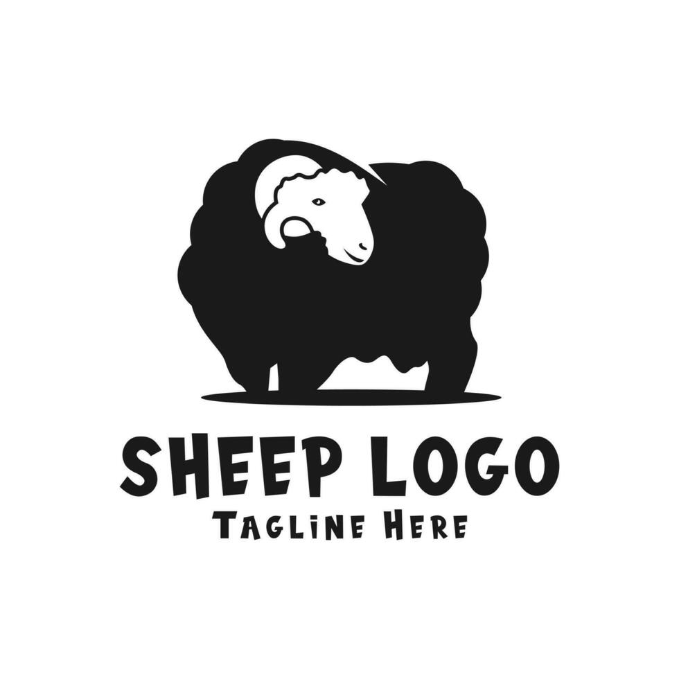 black sheep illustration logo vector