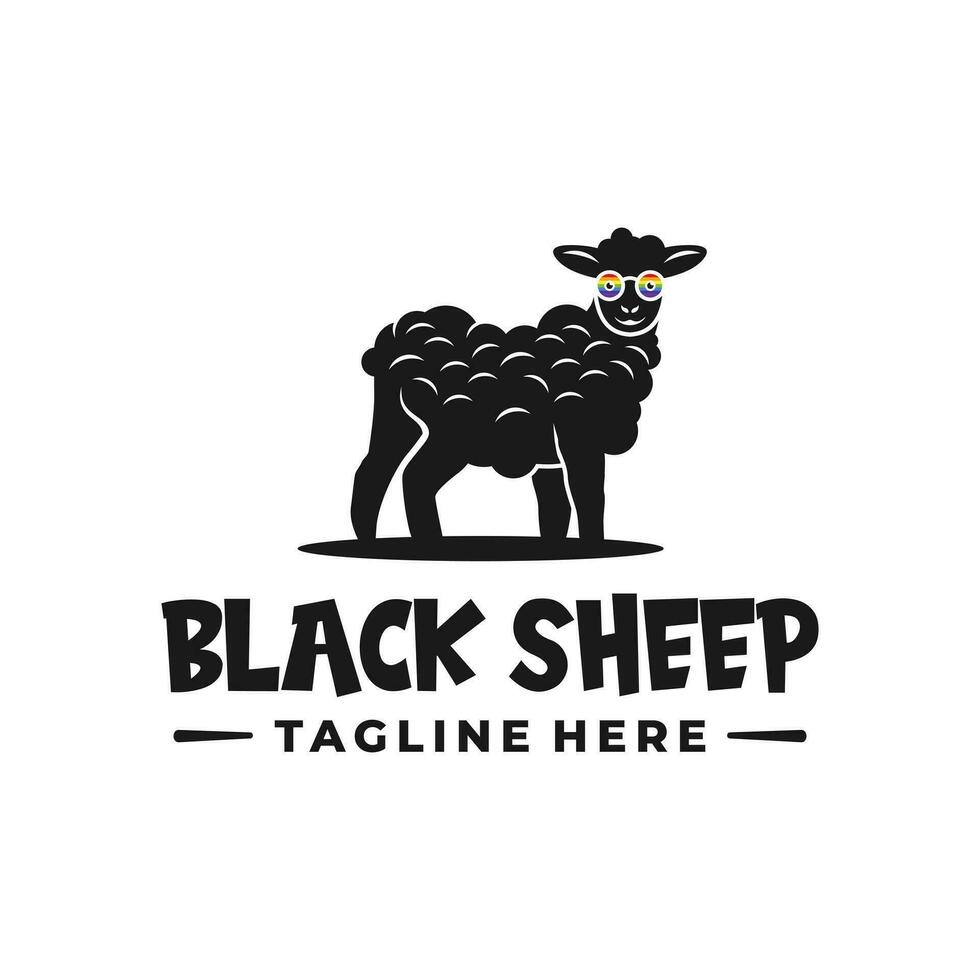 black sheep illustration logo vector