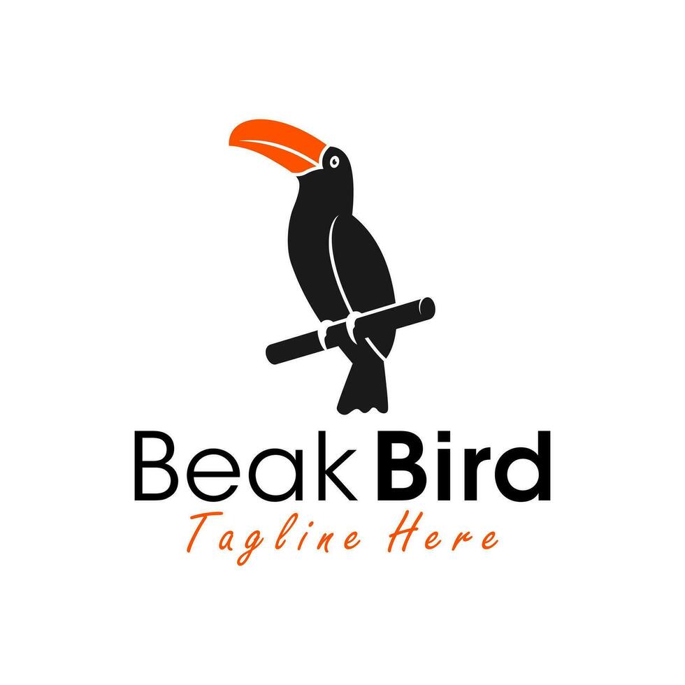 beak bird illustration logo vector