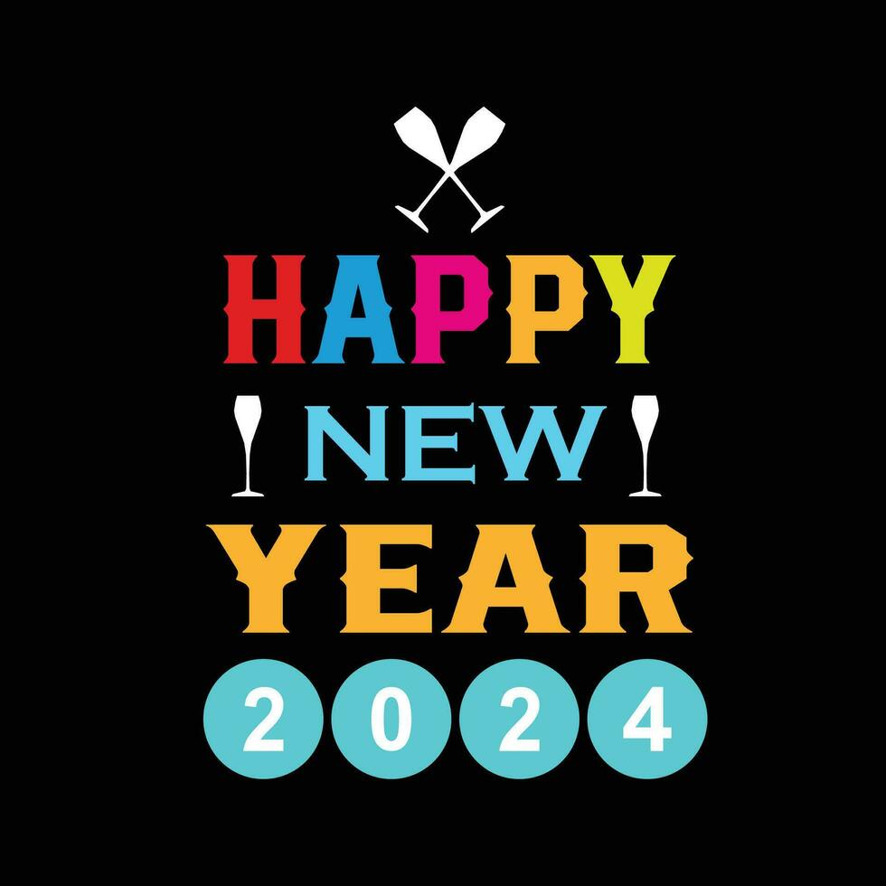 Happy New year Celebration 2024 vector