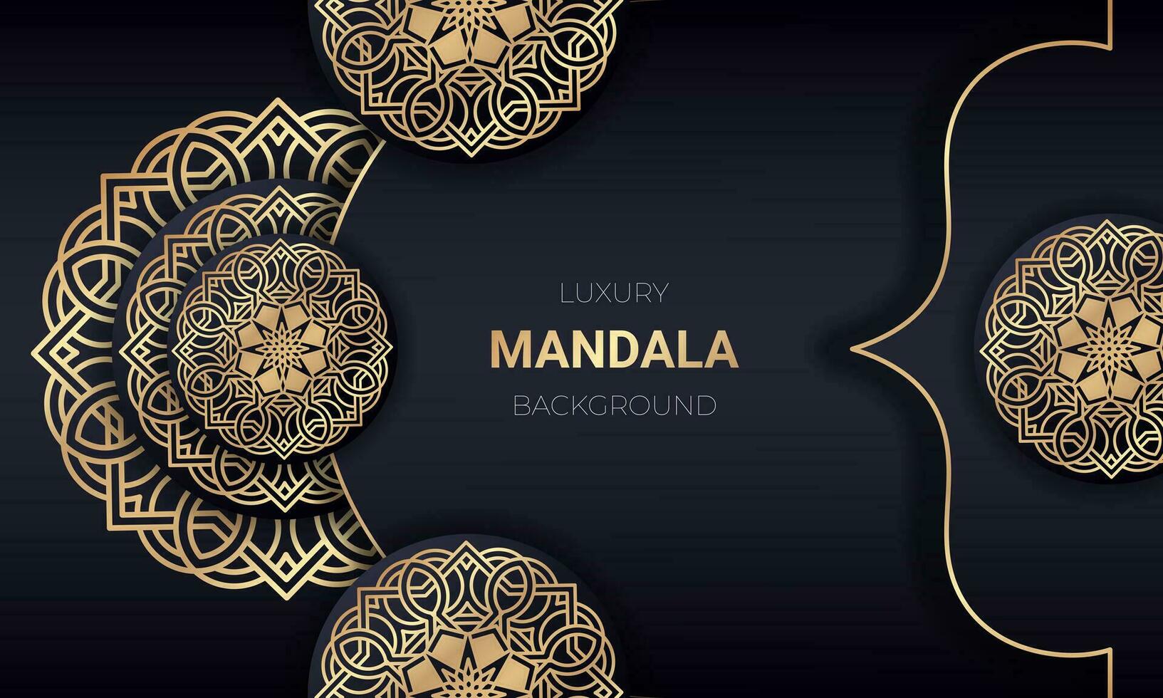Luxury mandala background design with golden color. - Vector. vector