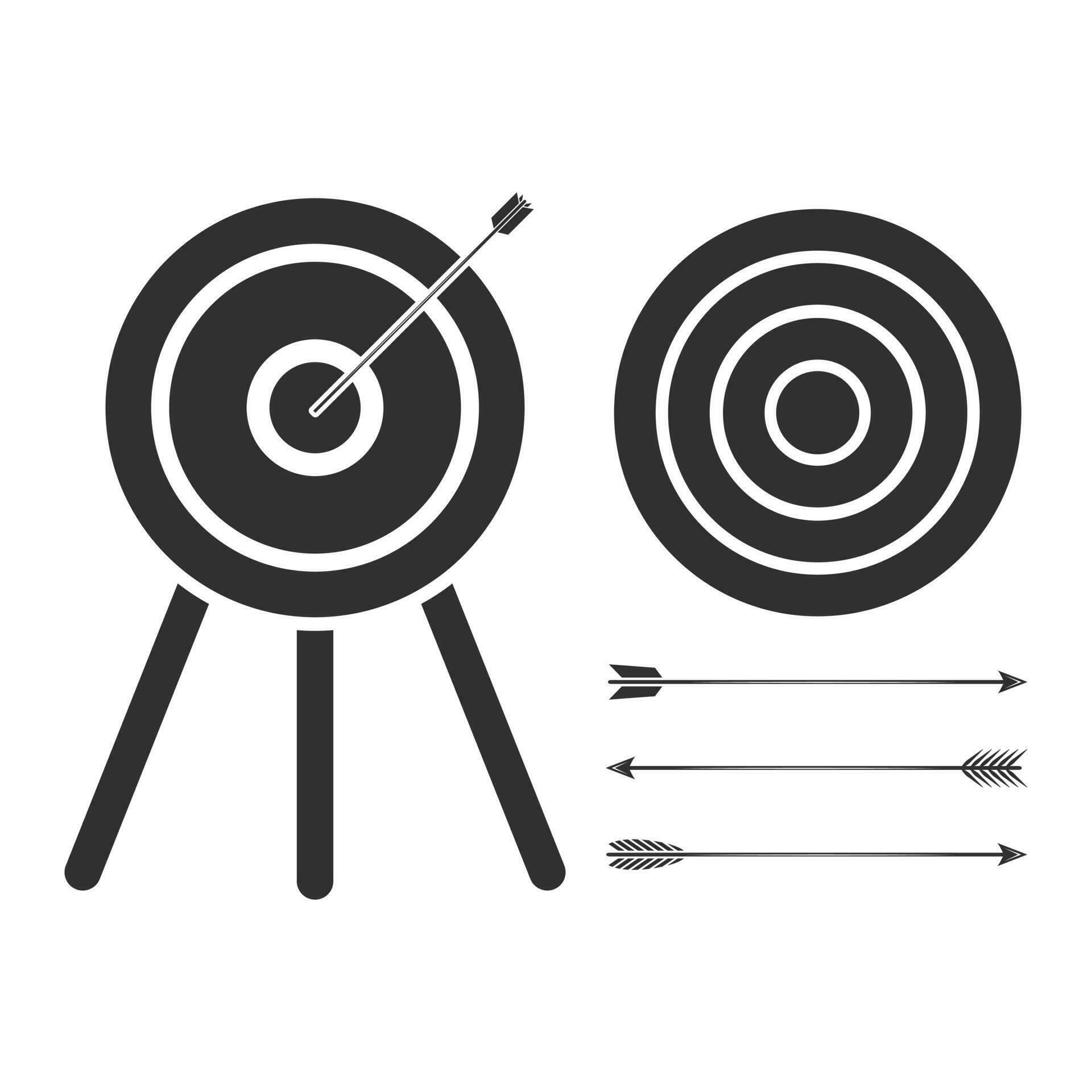 Archery Vector Illustration Archery Target Vector Set Arrow Vector