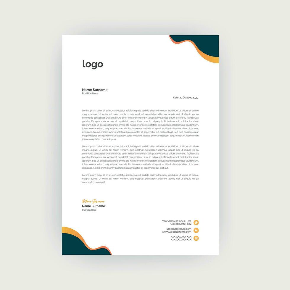 Simple creative modern letter head templates for your project design  Vector illustration