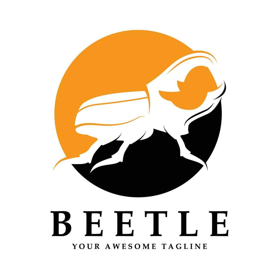 beetle logo vector icon illustration design