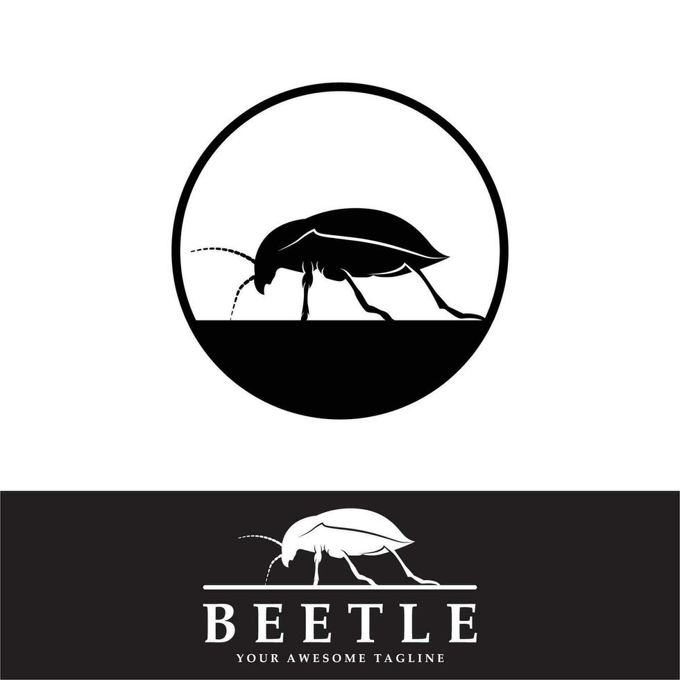 beetle logo vector icon illustration design