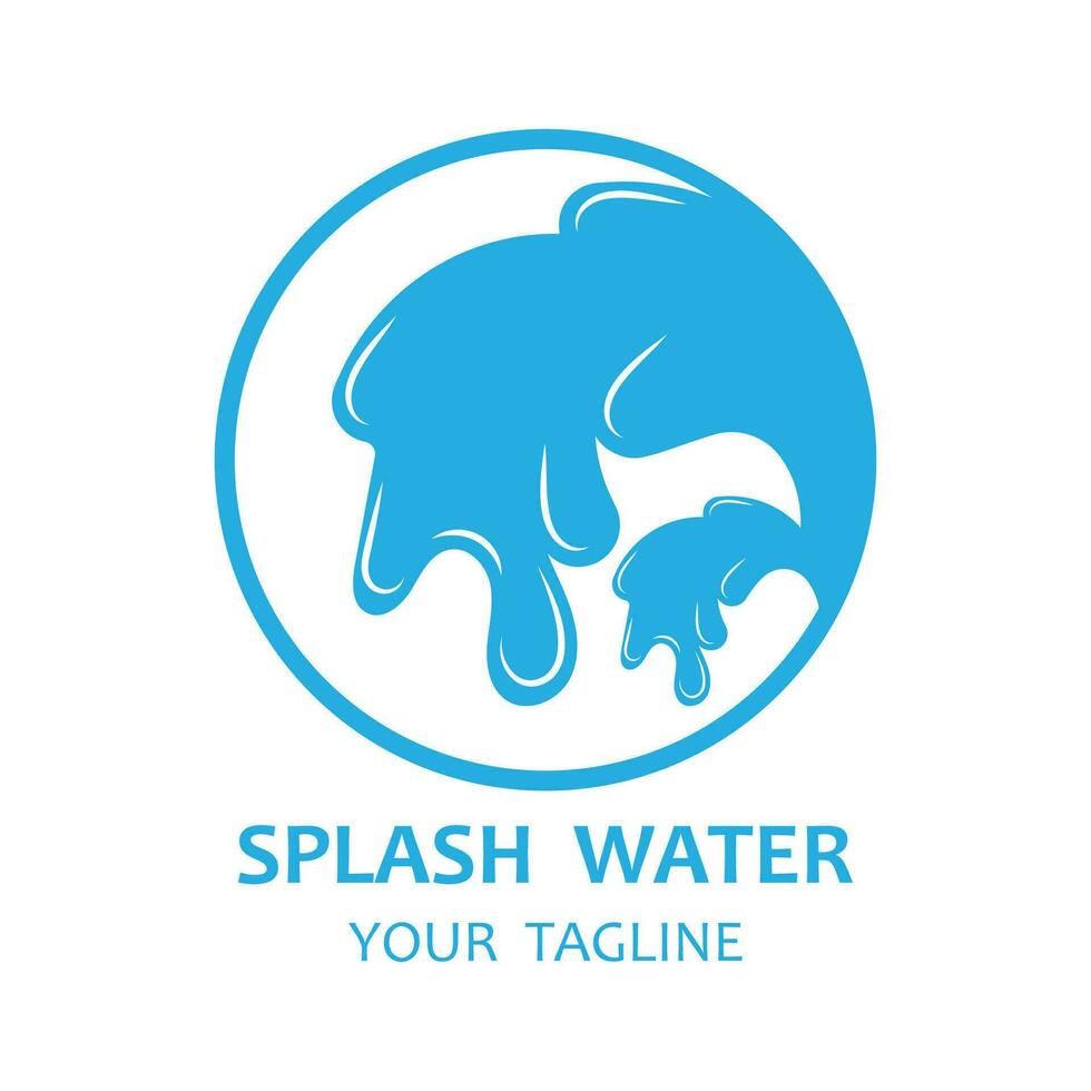 splash water logo vector icon illustration design