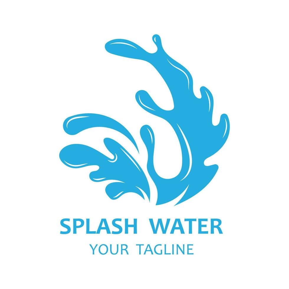 splash water logo vector icon illustration design