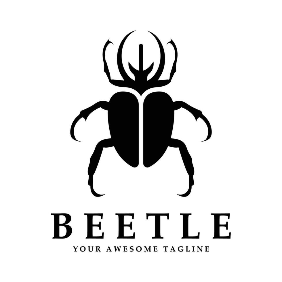 beetle logo vector icon illustration design