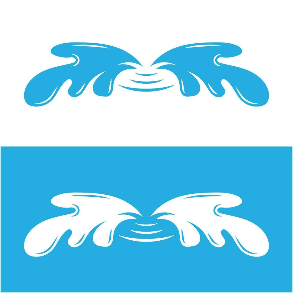 splash water logo vector icon illustration design