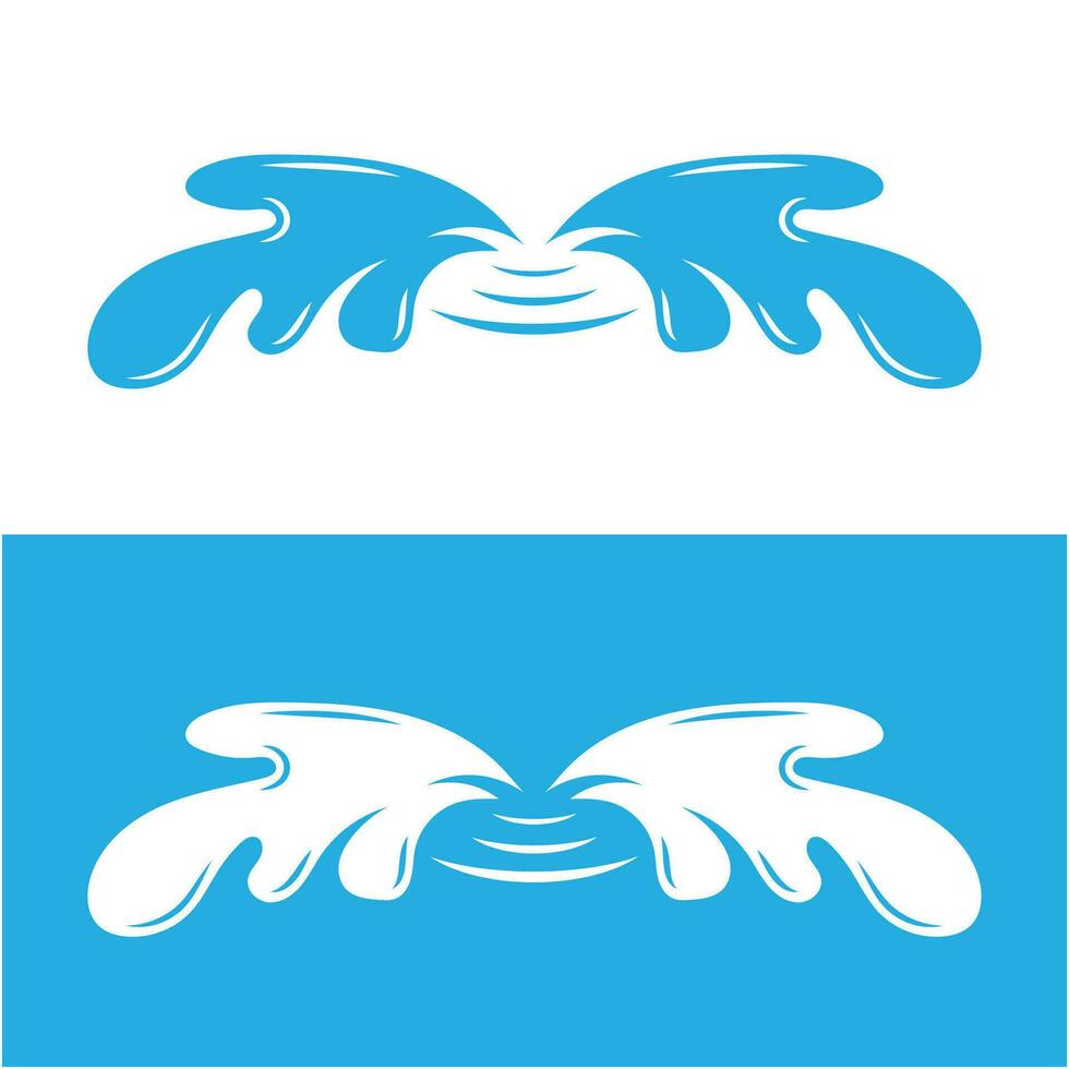 splash water logo vector icon illustration design