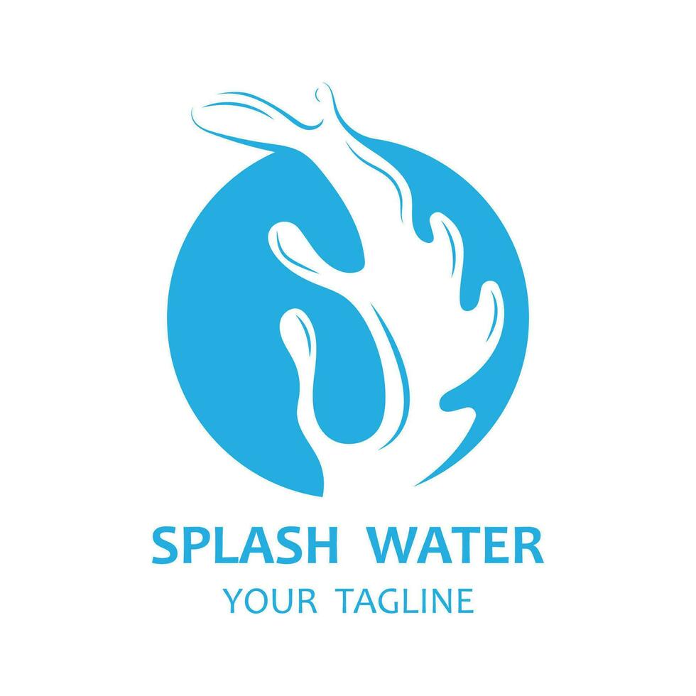 splash water logo vector icon illustration design