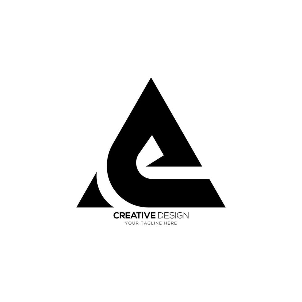 Letter Ac or Ca triangle initial modern abstract monogram logo vector
