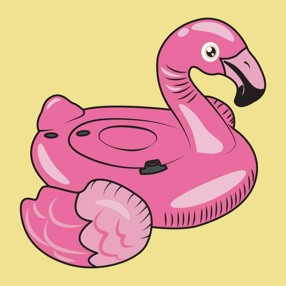 Inflatable Baby Boat Adult Inflatable Flamingo Costume vector