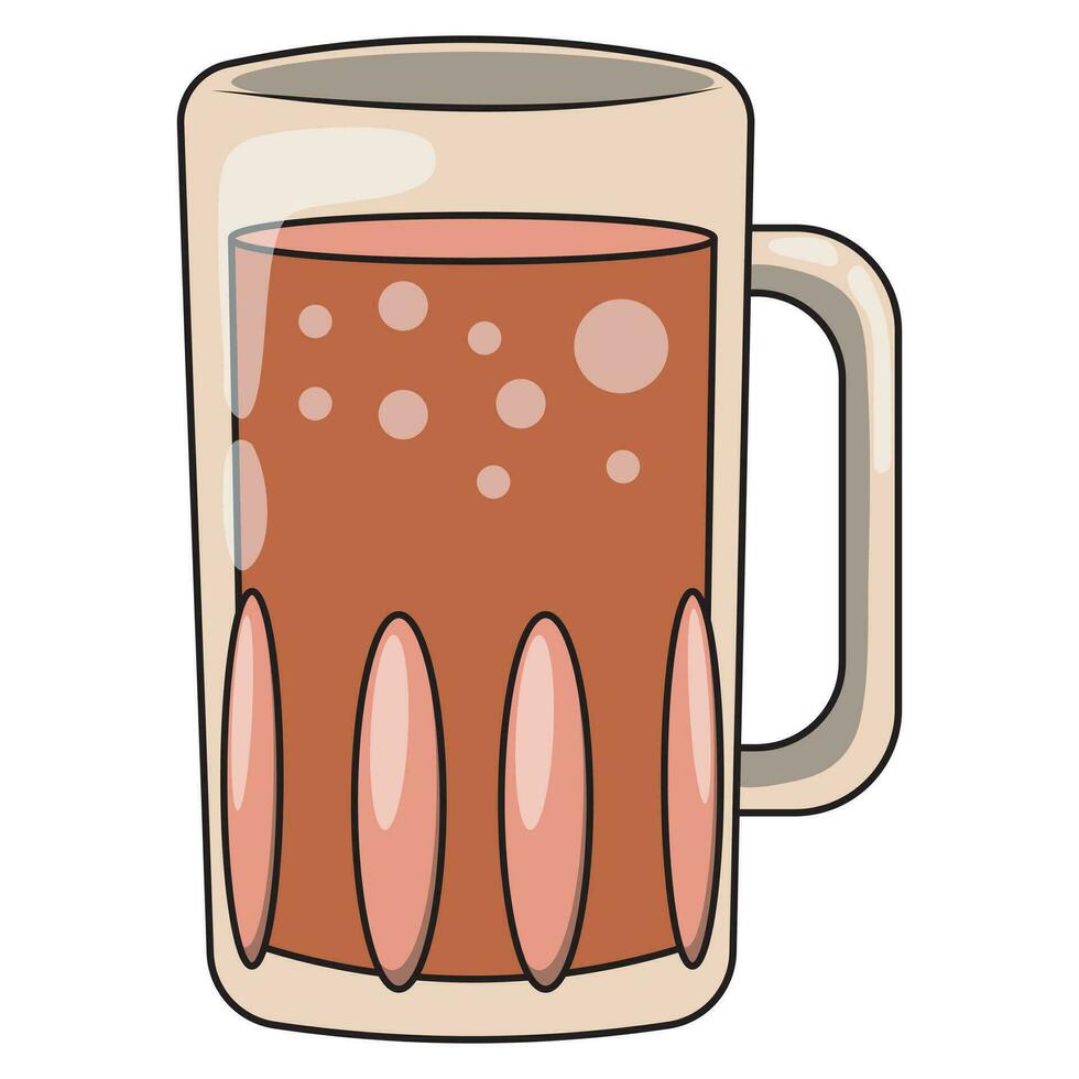 a glass of beer in a classic glass vector